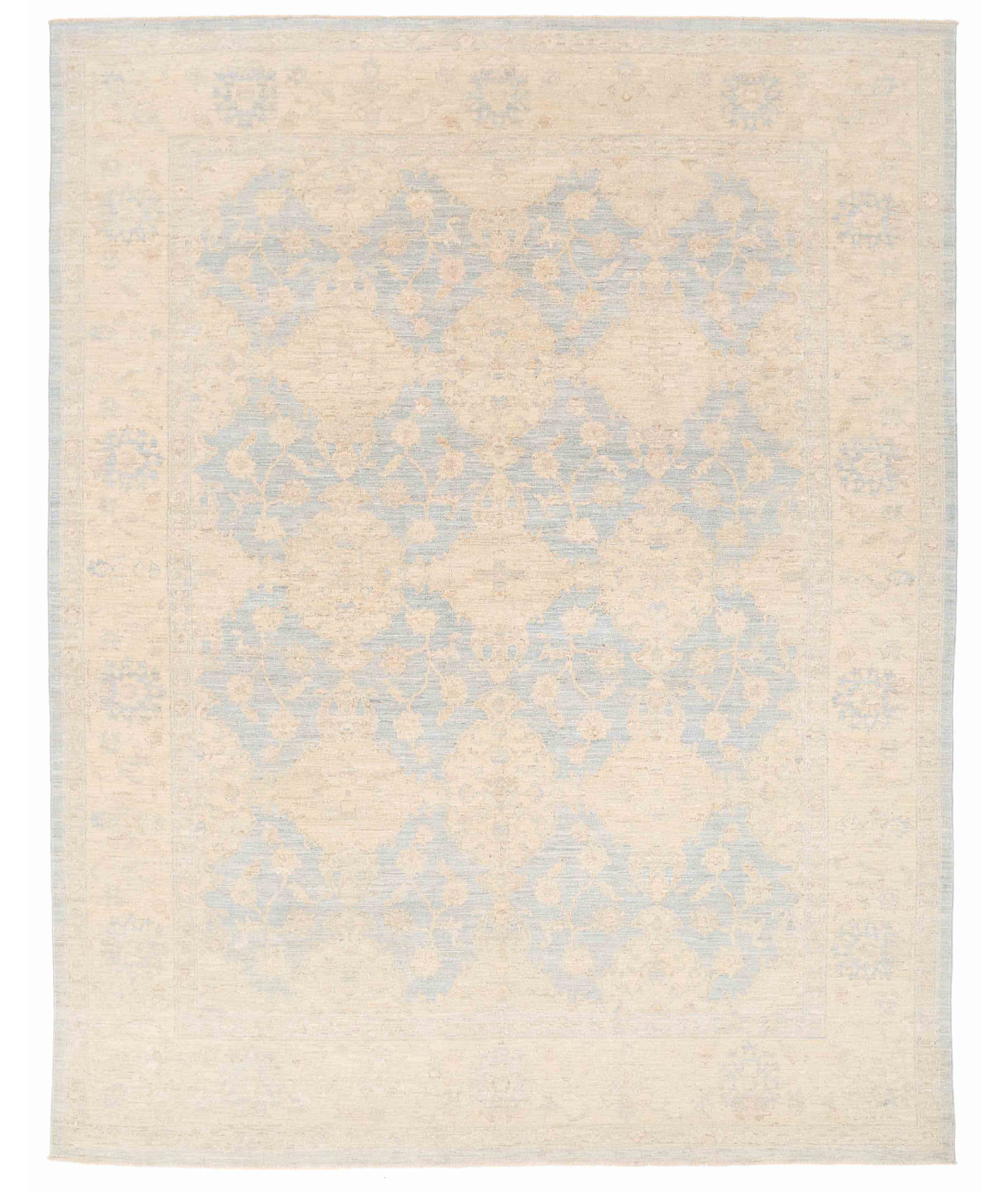 Hand Knotted Ariana Wool Rug 8' 0" X 10' 2" 8' 0" X 10' 2" (244 X 310) / Grey / Blue