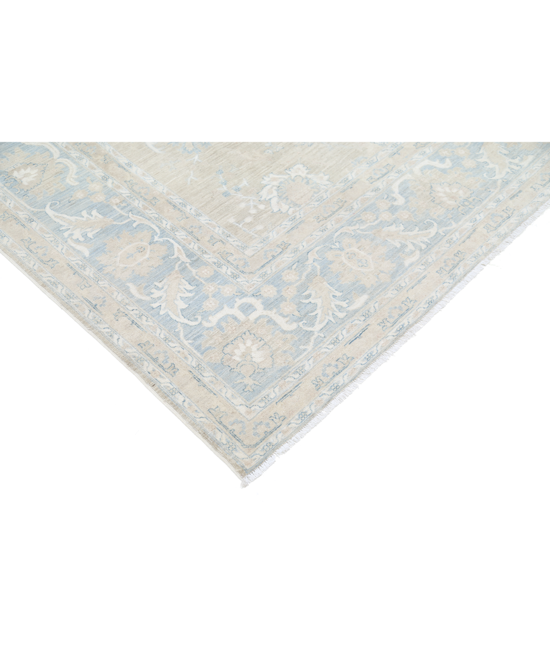 Hand Knotted Ariana Wool Rug 8' 9" X 11' 9" 8' 9" X 11' 9" (267 X 358) / Brown / Blue