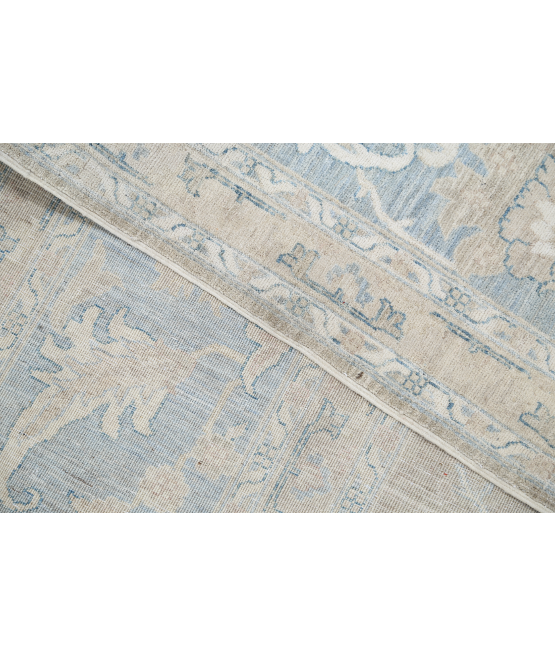 Hand Knotted Ariana Wool Rug 8' 9" X 11' 9" 8' 9" X 11' 9" (267 X 358) / Brown / Blue
