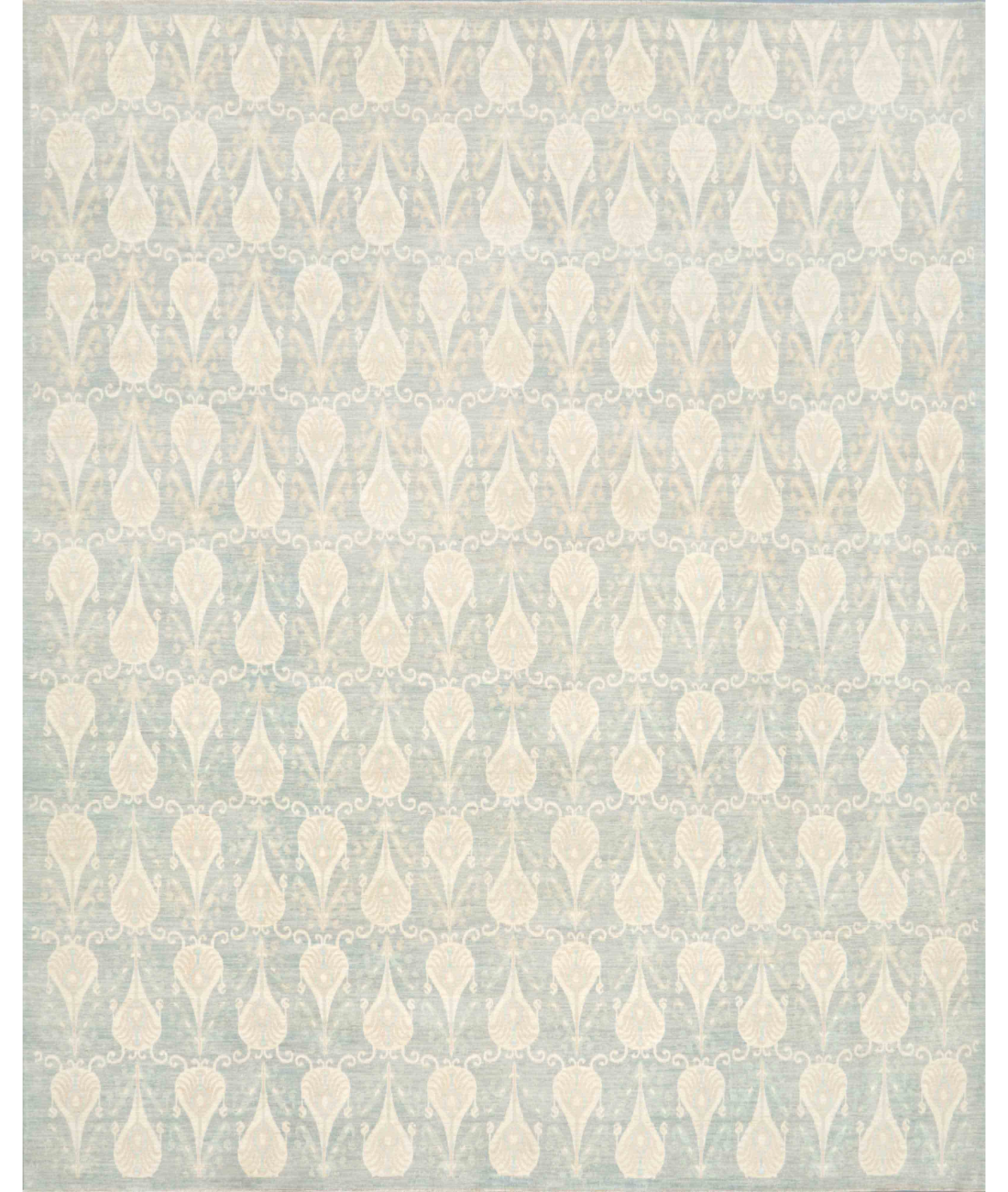 Hand Knotted Artemix Wool Rug 11' 8" X 14' 5" 11' 8" X 14' 5" (356 X 440) / Grey / Ivory