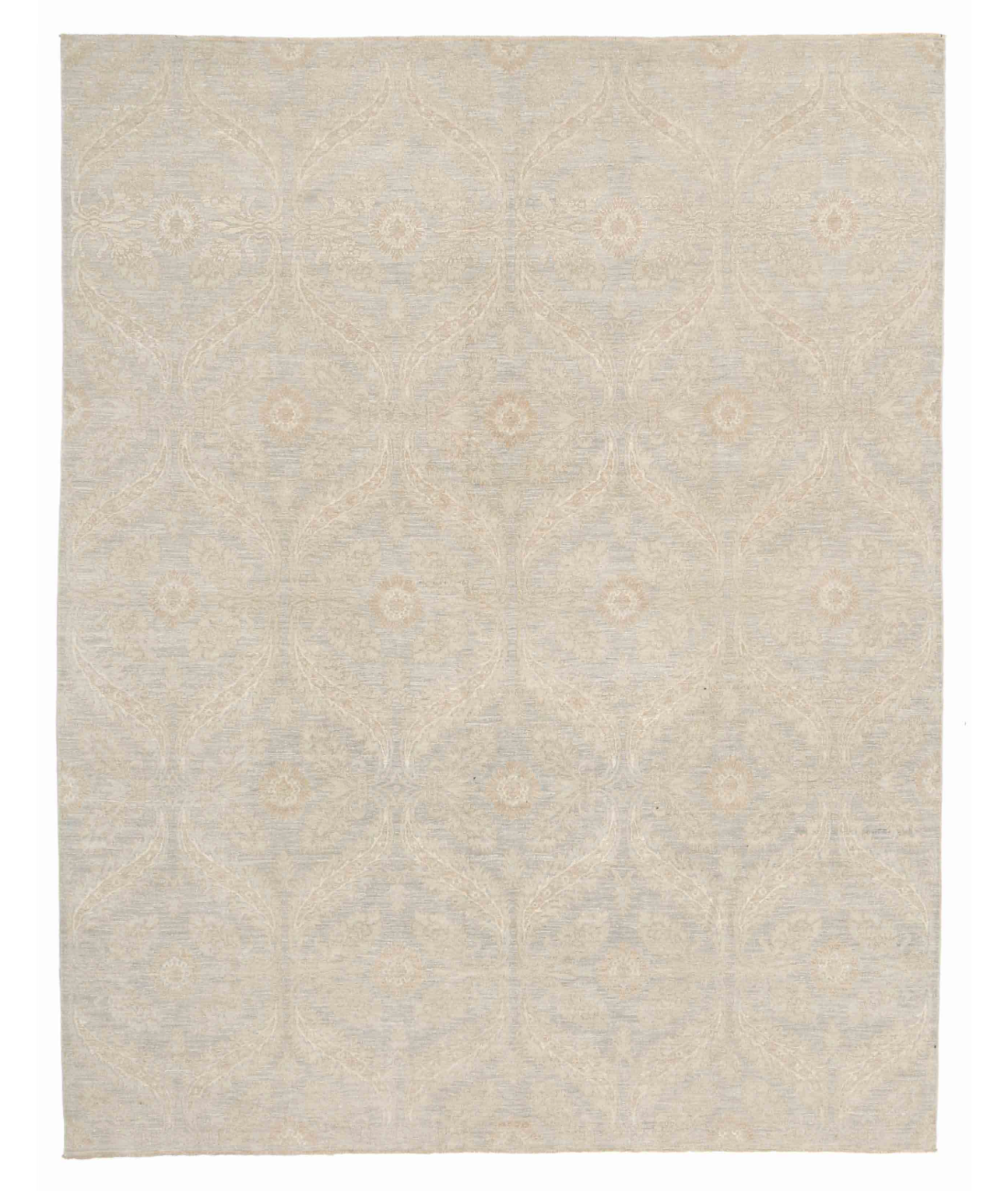 Hand Knotted Artemix Wool Rug 8' 10" X 11' 3" 8' 10" X 11' 3" (269 X 343) / Ivory / Blue