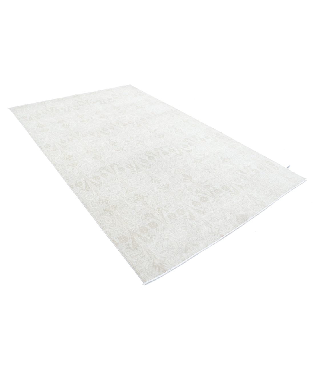Hand Knotted Artemix Wool Rug 5' 10" X 9' 5" 5' 10" X 9' 5" (178 X 287) / Teal / Teal