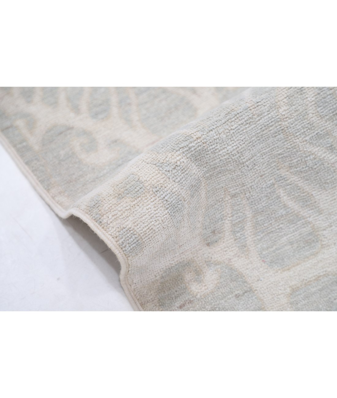 Hand Knotted Artemix Wool Rug 7' 9" X 9' 6" 7' 9" X 9' 6" (236 X 290) / Ivory / Grey