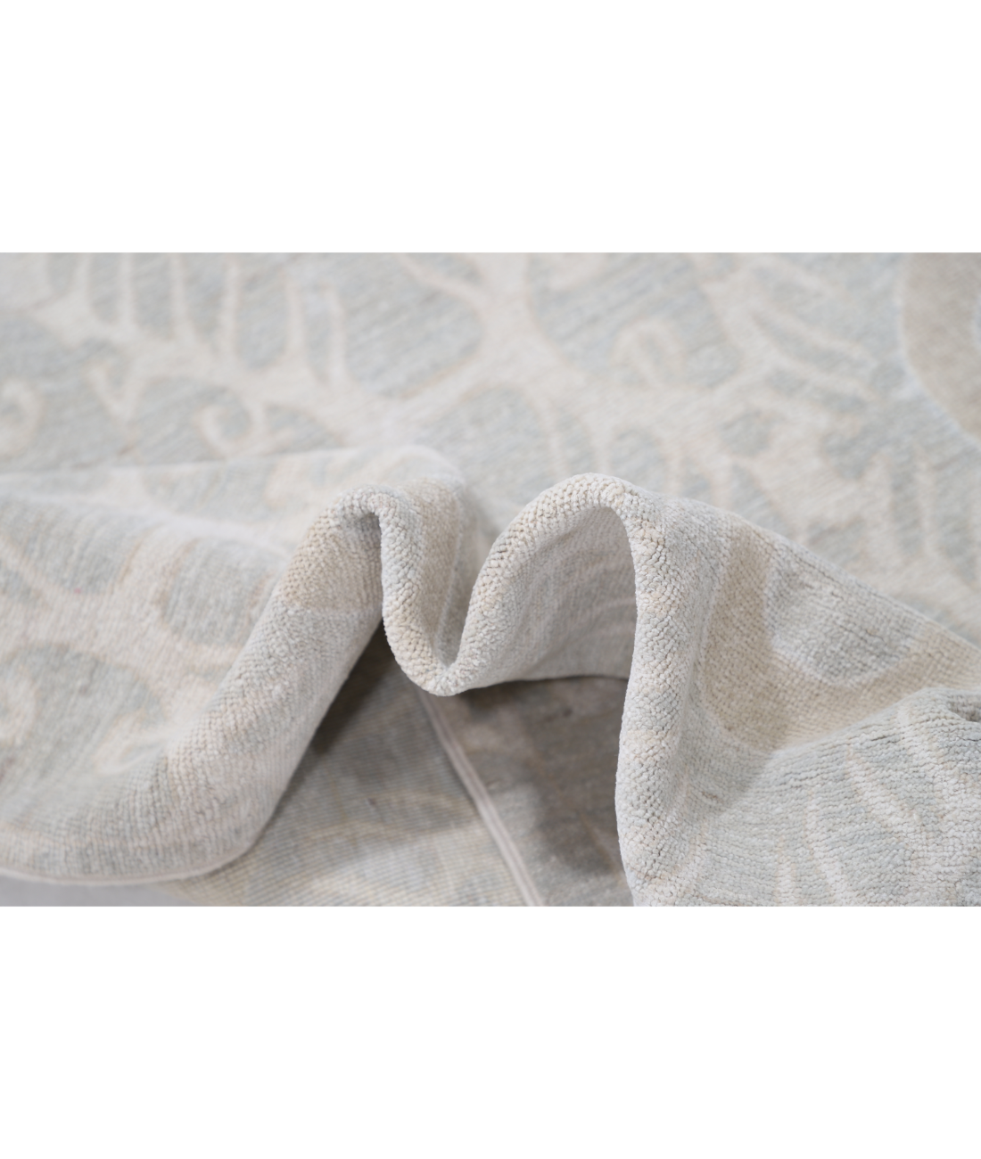 Hand Knotted Artemix Wool Rug 7' 9" X 9' 6" 7' 9" X 9' 6" (236 X 290) / Ivory / Grey