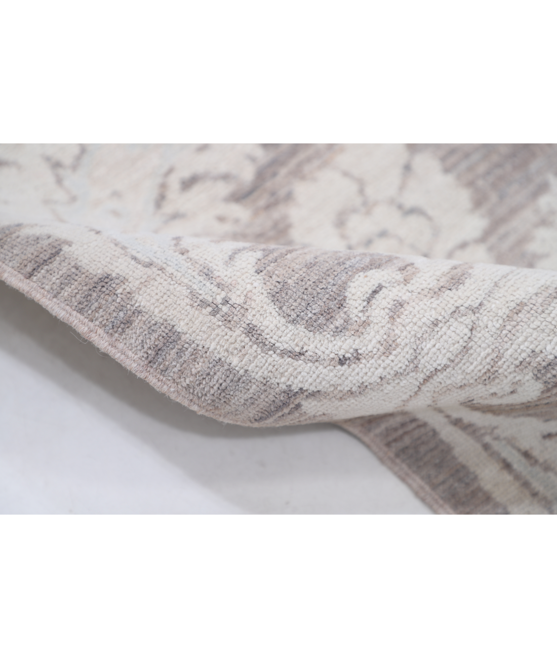 Hand Knotted Artemix Wool Rug 6' 2" X 8' 1" 6' 2" X 8' 1" (188 X 246) / Brown / Ivory
