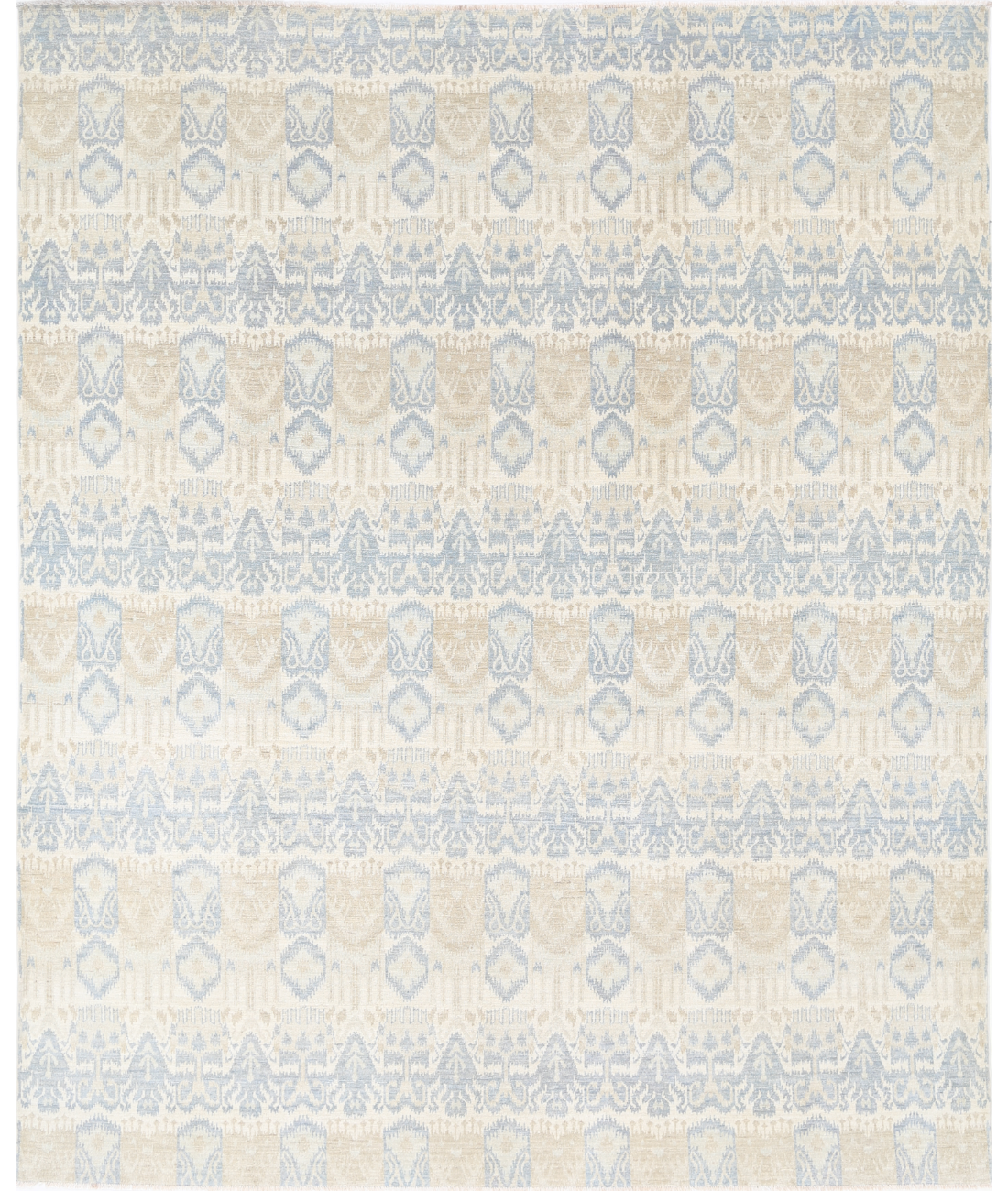 Hand Knotted Artemix Wool Rug 8' 3" X 10' 1" 8' 3" X 10' 1" (251 X 307) / Ivory / Blue