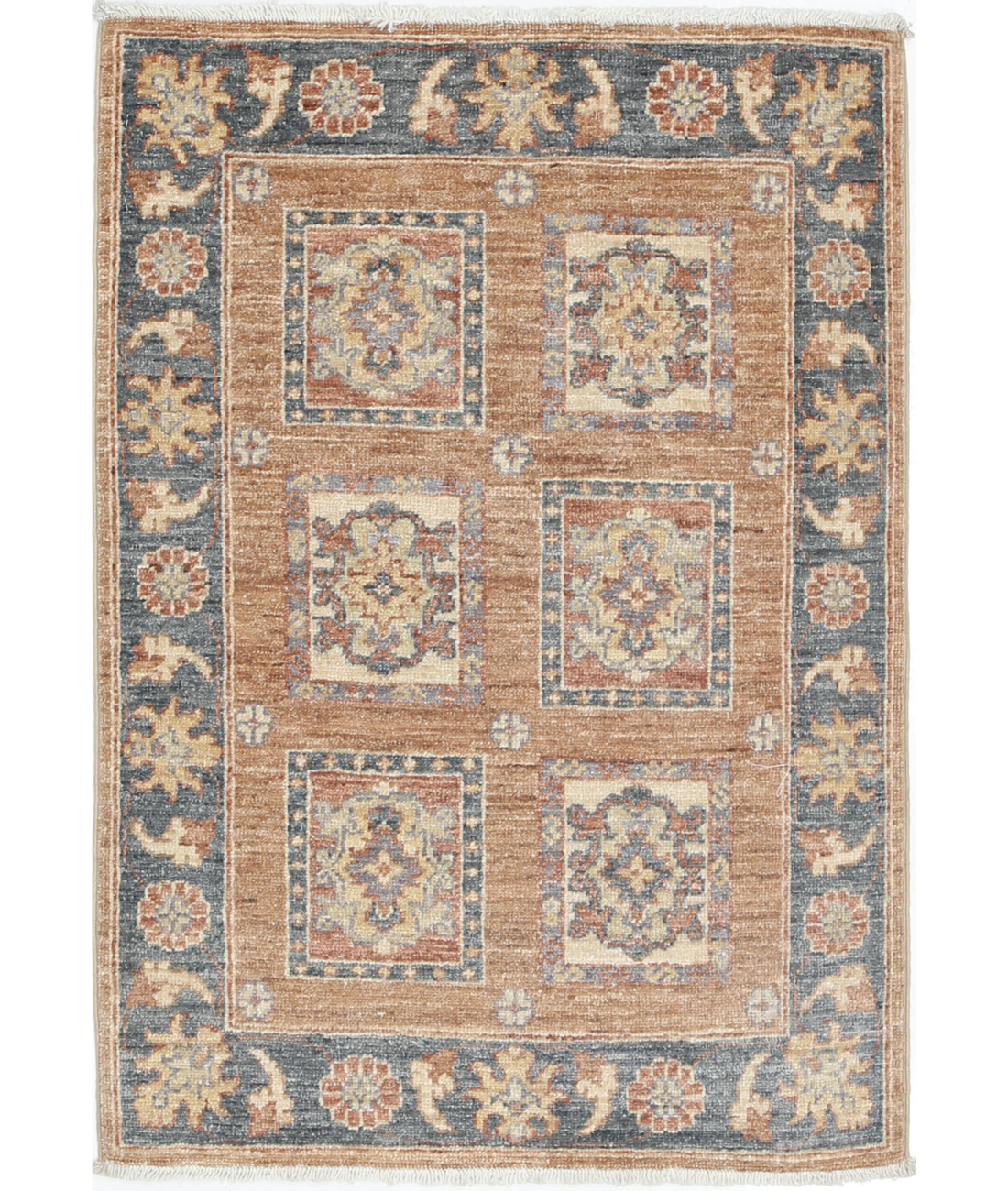 Hand Knotted Bakhtiari Wool Rug 2' 2" X 3' 1" 2' 2" X 3' 1" (66 X 94) / Brown / Grey
