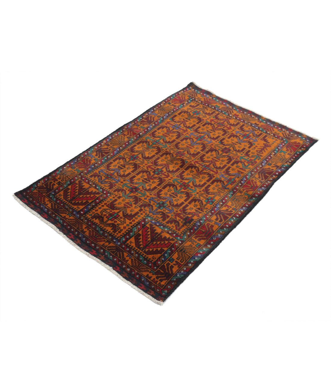 Baluch 2'10'' X 4'4'' Hand-Knotted Wool Rug 2'10'' x 4'4'' (85 X 130) / Red / N/A