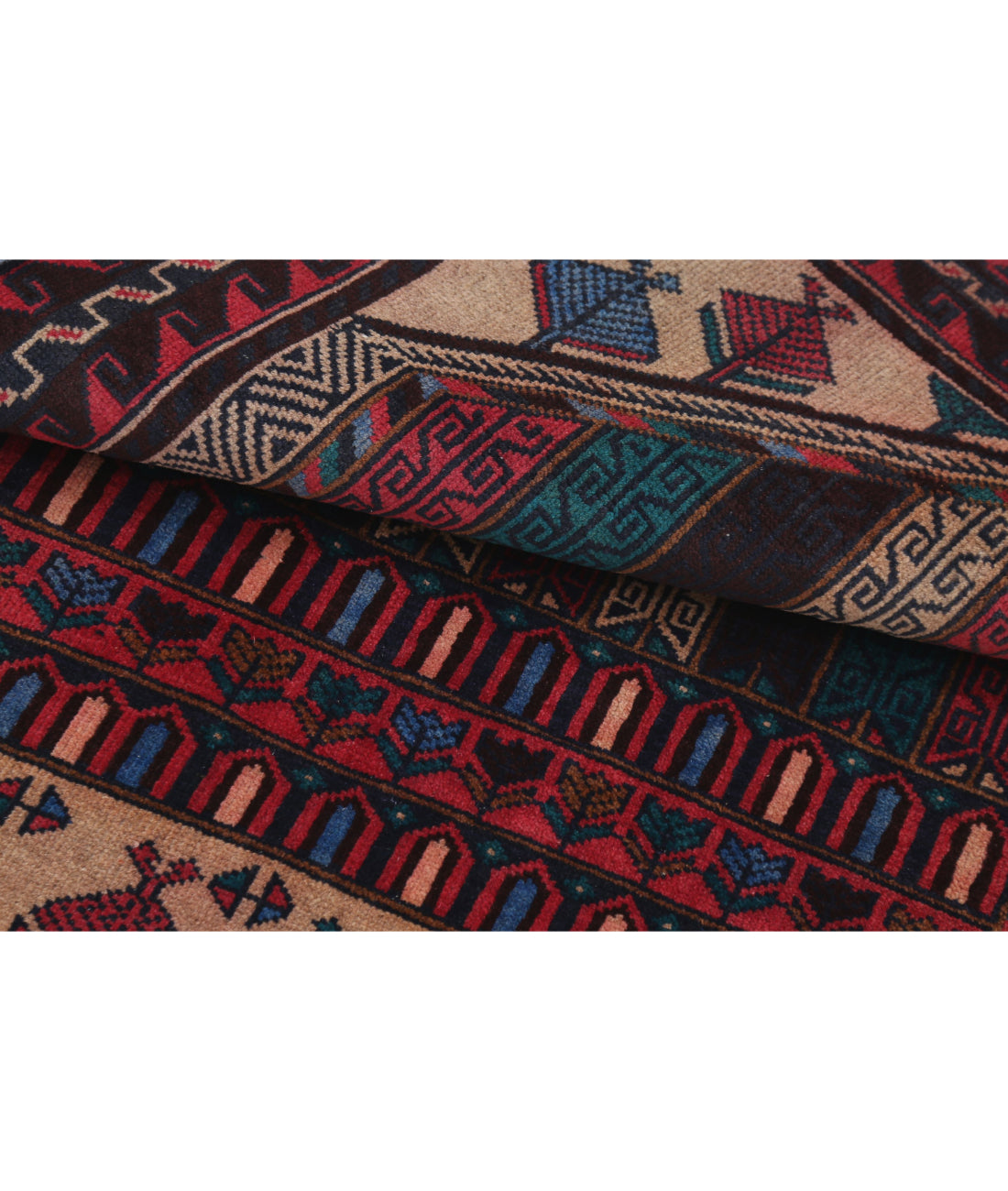 Baluch 2'10'' X 4'11'' Hand-Knotted Wool Rug 2'10'' x 4'11'' (85 X 148) / Red / N/A