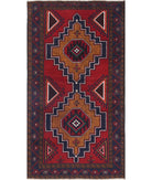 Baluch 2'8'' X 5'0'' Hand-Knotted Wool Rug 2'8'' x 5'0'' (80 X 150) / Red / N/A