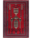 Baluch 2'8'' X 4'1'' Hand-Knotted Wool Rug 2'8'' x 4'1'' (80 X 123) / Red / N/A