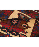 Baluch 2'11'' X 4'6'' Hand-Knotted Wool Rug 2'11'' x 4'6'' (88 X 135) / Red / N/A