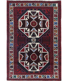 Baluch 3'0'' X 4'5'' Hand-Knotted Wool Rug 3'0'' x 4'5'' (90 X 133) / Red / N/A