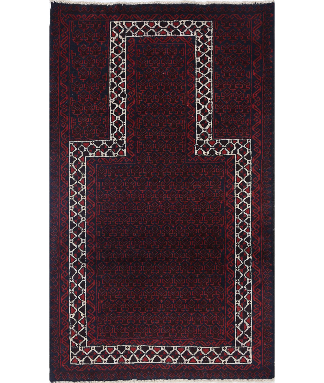 Baluch 2'10'' X 4'10'' Hand-Knotted Wool Rug 2'10'' x 4'10'' (85 X 145) / Red / N/A
