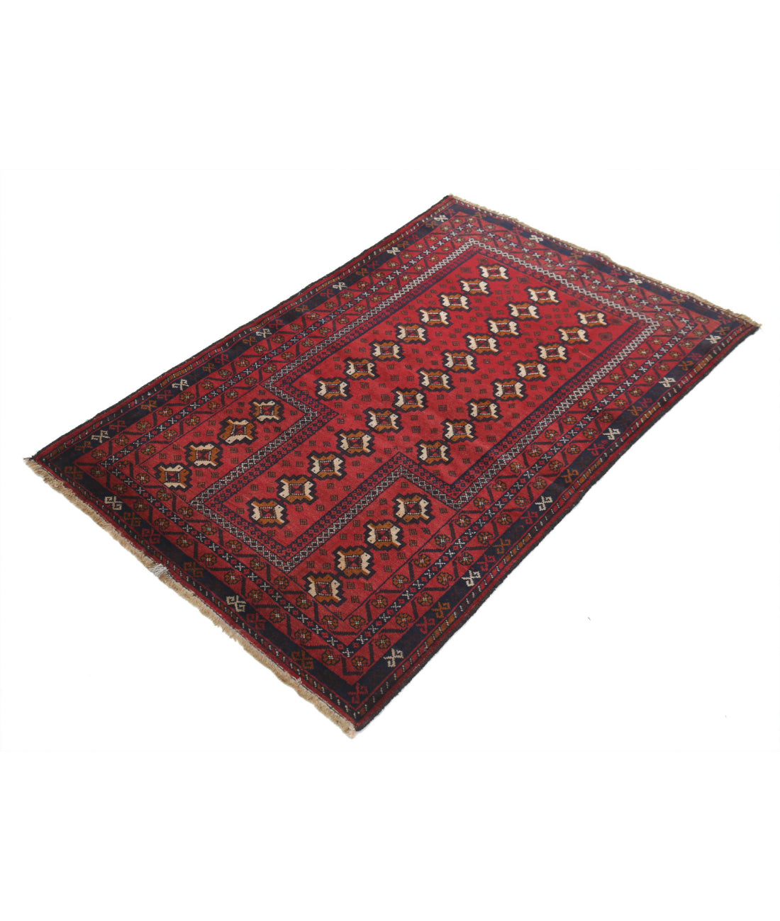 Baluch 2'10'' X 4'6'' Hand-Knotted Wool Rug 2'10'' x 4'6'' (85 X 135) / Red / N/A