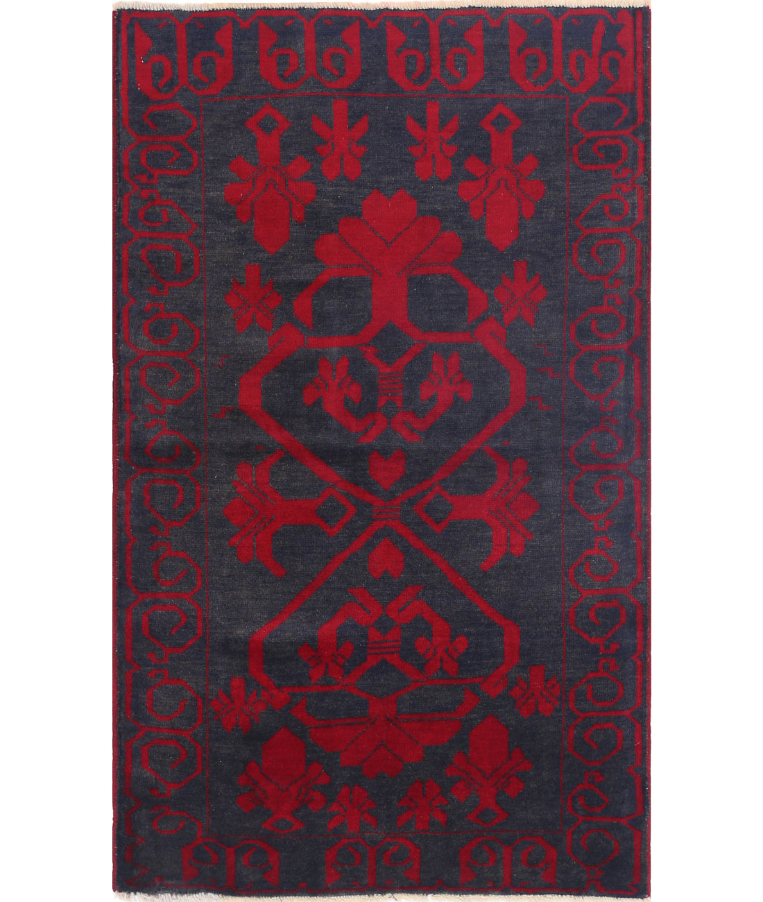 Baluch 2'9'' X 4'7'' Hand-Knotted Wool Rug 2'9'' x 4'7'' (83 X 138) / Red / N/A