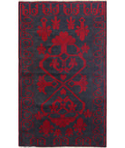 Baluch 2'9'' X 4'7'' Hand-Knotted Wool Rug 2'9'' x 4'7'' (83 X 138) / Red / N/A