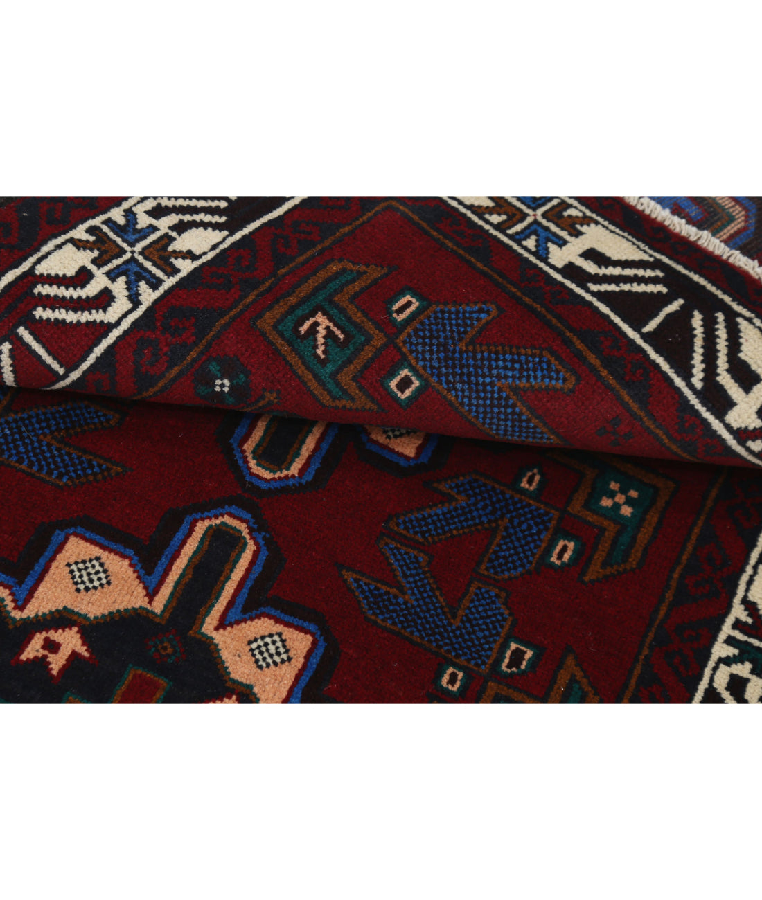 Baluch 2'9'' X 4'5'' Hand-Knotted Wool Rug 2'9'' x 4'5'' (83 X 133) / Red / N/A