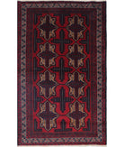 Baluch 2'9'' X 4'5'' Hand-Knotted Wool Rug 2'9'' x 4'5'' (83 X 133) / Red / N/A
