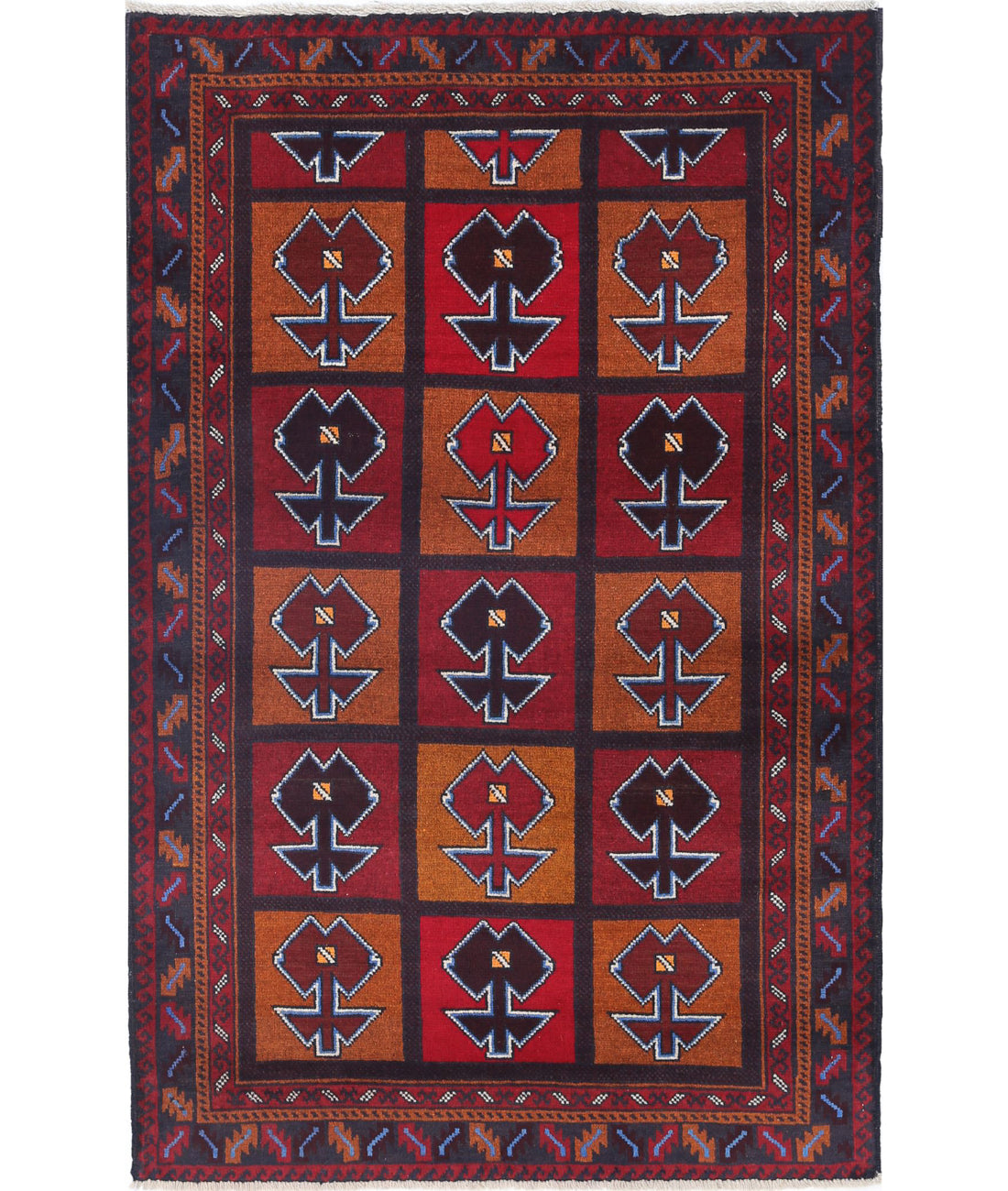 Baluch 2'11'' X 4'5'' Hand-Knotted Wool Rug 2'11'' x 4'5'' (88 X 133) / Red / N/A