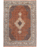 Bijar 7'6'' X 10'10'' Hand-Knotted Wool Rug 7'6'' x 10'10'' (225 X 325) / Red / Ivory