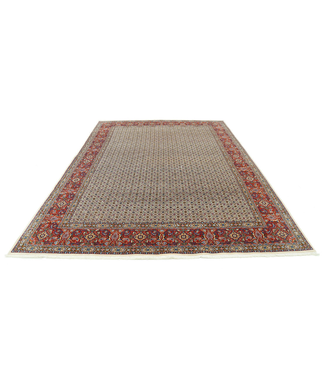 Bijar 7'11'' X 11'0'' Hand-Knotted Wool Rug 7'11'' x 11'0'' (238 X 330) / Ivory / Red