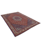 Bijar 6'7'' X 9'8'' Hand-Knotted Wool-Silk Rug 6'7'' x 9'8'' (198 X 290) / Red / Ivory