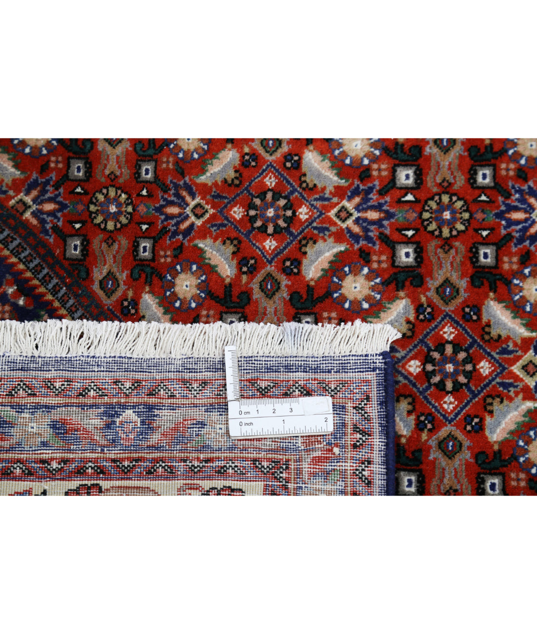 Bijar 6'7'' X 9'9'' Hand-Knotted Wool-Silk Rug 6'7'' x 9'9'' (198 X 293) / Red / Ivory