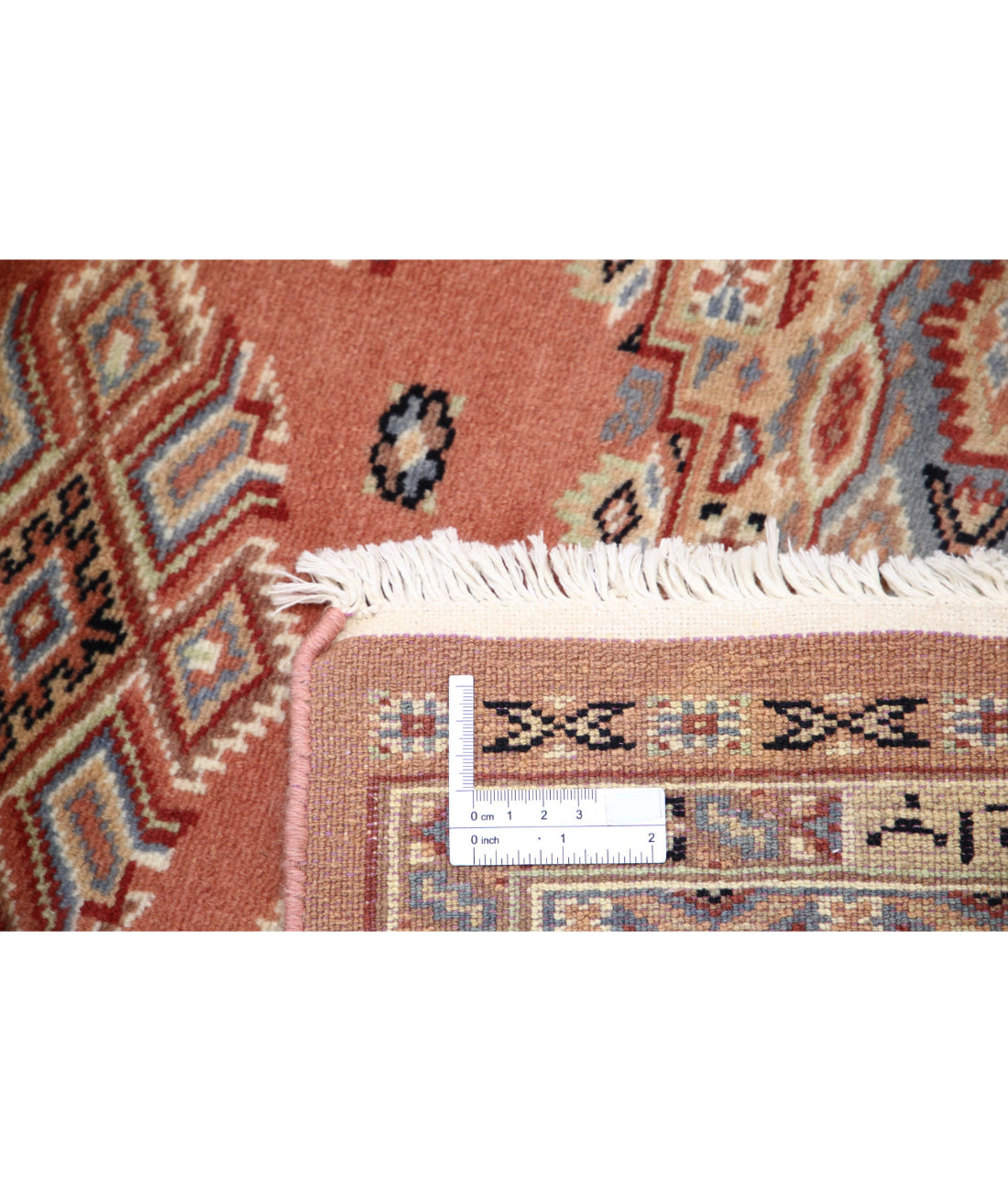 Bokhara 4'2'' X 6'1'' Hand-Knotted Wool Rug 4'2'' x 6'1'' (125 X 183) / Peach / Ivory