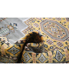 Bokhara 4'6'' X 6'7'' Hand-Knotted Wool-Silk Rug 4'6'' x 6'7'' (135 X 198) / Grey / Gold