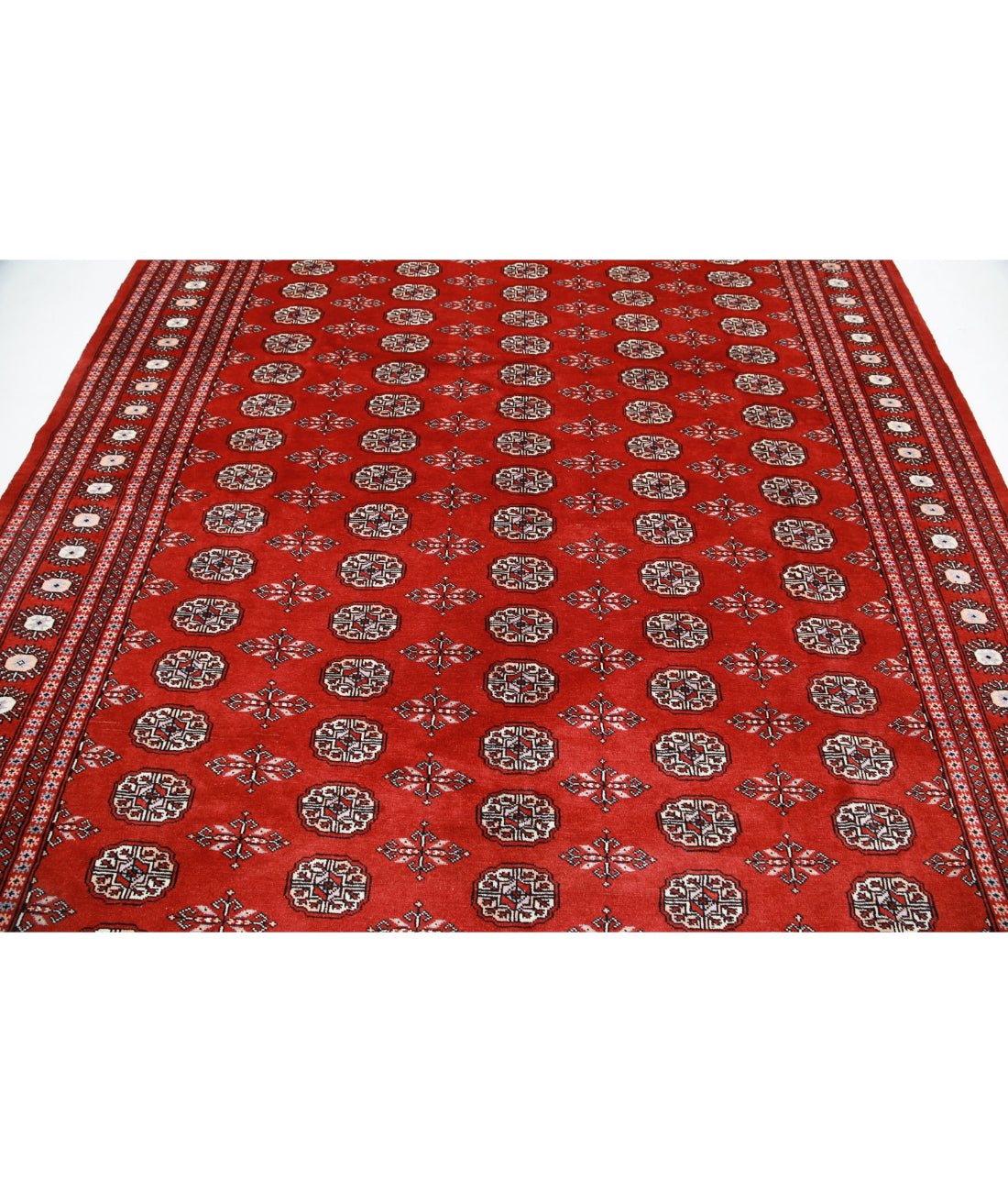 Bokhara 7'11'' X 10'0'' Hand-Knotted Wool Rug 7'11'' x 10'0'' (238 X 300) / Red / Ivory