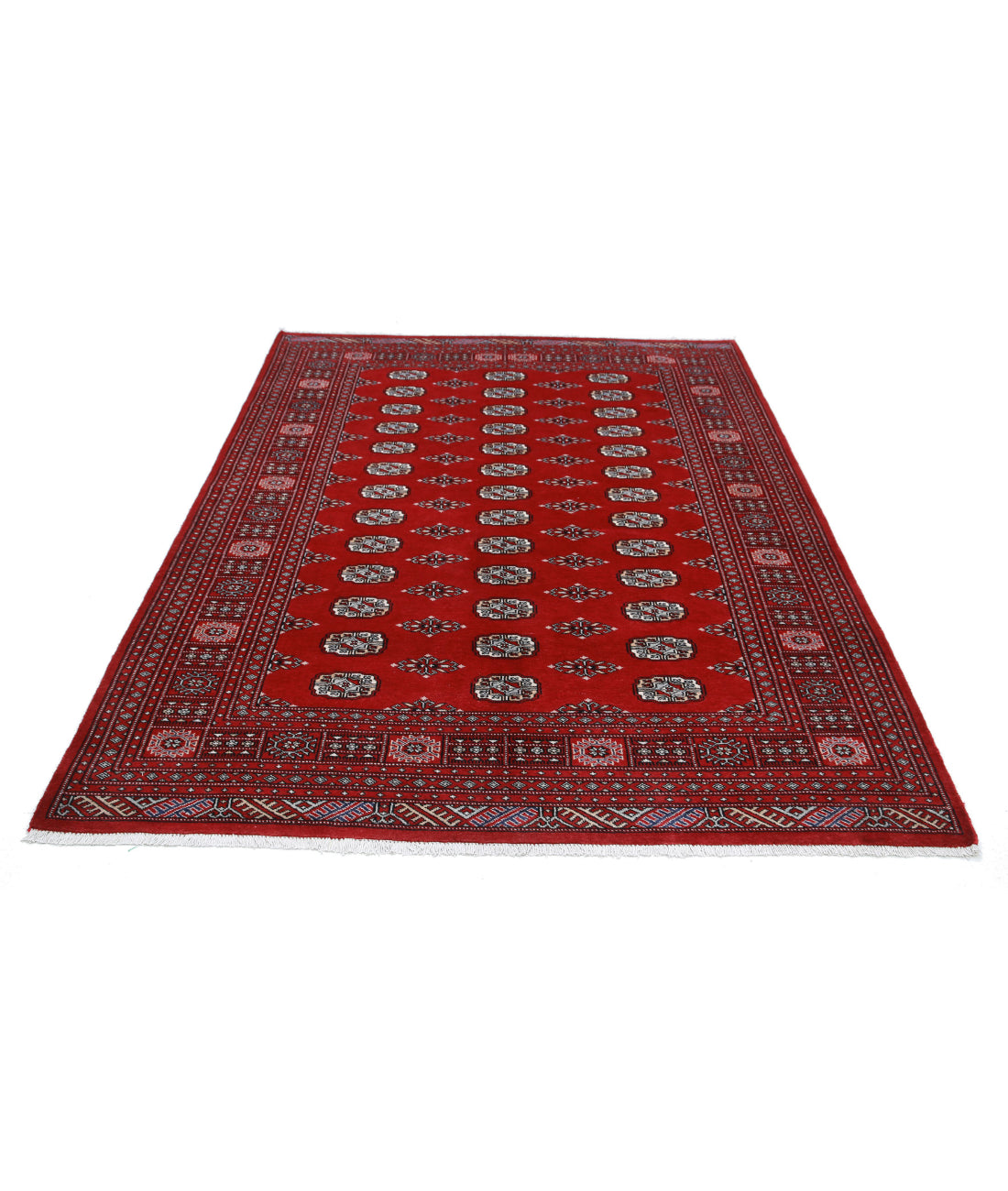 Bokhara 5'9'' X 8'3'' Hand-Knotted Wool Rug 5'9'' x 8'3'' (173 X 248) / Red / Black