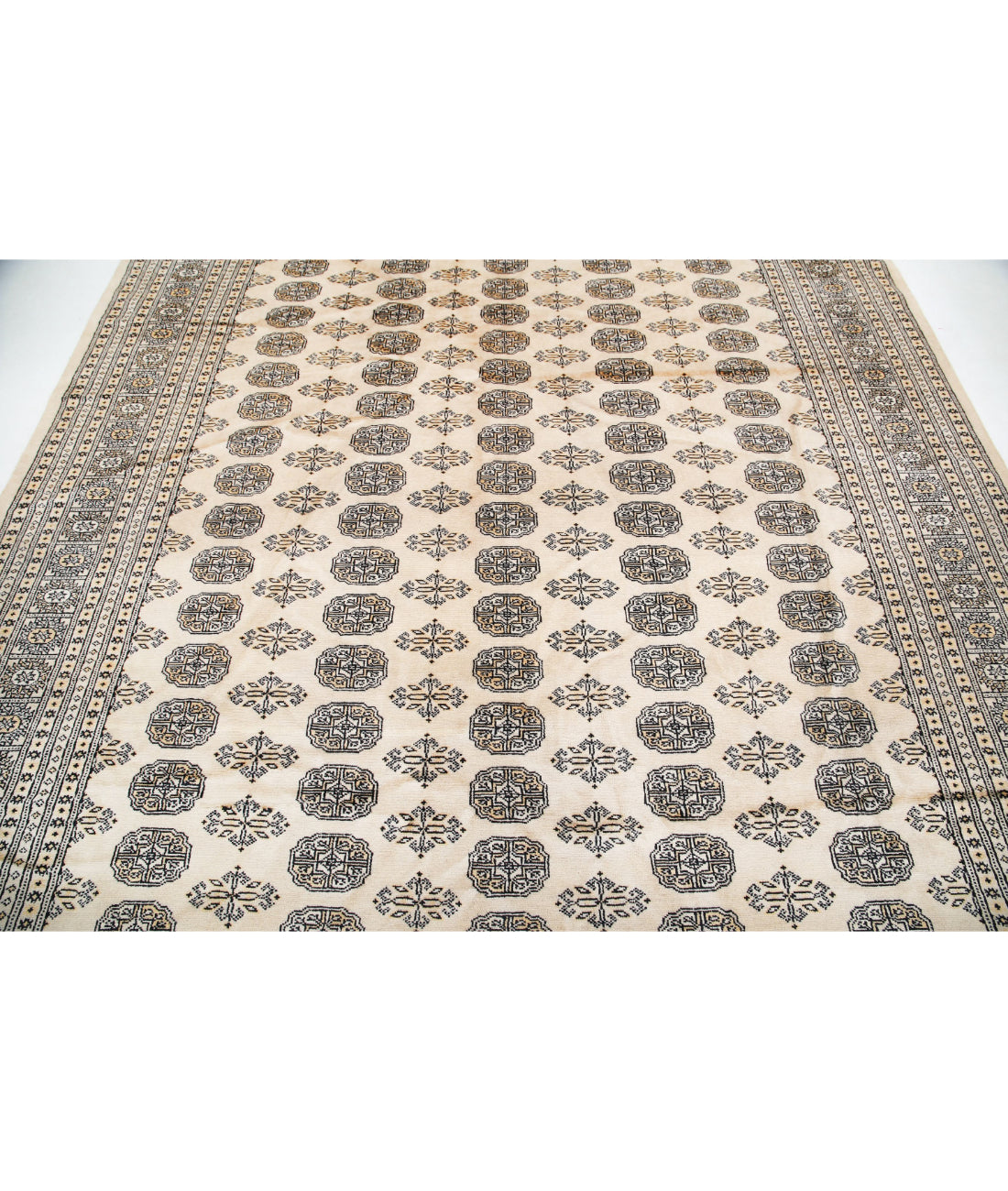 Bokhara 8'0'' X 9'4'' Hand-Knotted Wool Rug 8'0'' x 9'4'' (240 X 280) / Ivory / Black