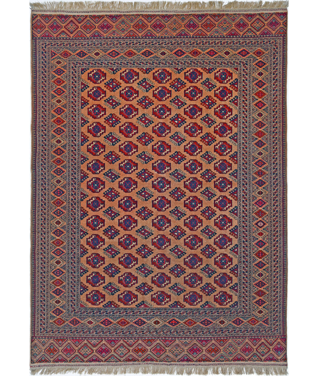 Bokhara 6'3'' X 8'6'' Hand-Knotted Wool Rug 6'3'' x 8'6'' (188 X 255) / Beige / Blue