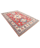 Kazak 7'10'' X 11'0'' Hand-Knotted Wool Rug 7'10'' x 11'0'' (235 X 330) / Red / Ivory