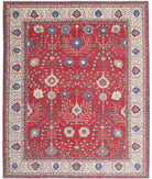 Kazak 9'4'' X 11'6'' Hand-Knotted Wool Rug 9'4'' x 11'6'' (280 X 345) / Red / Ivory