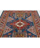 Kazak 5'0'' X 6'8'' Hand-Knotted Wool Rug 5'0'' x 6'8'' (150 X 200) / Blue / Ivory