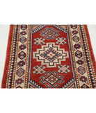 Kazak 2'0'' X 2'11'' Hand-Knotted Wool Rug 2'0'' x 2'11'' (60 X 88) / Red / Ivory