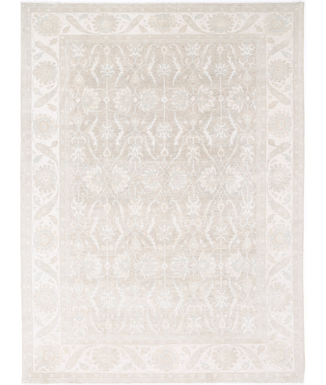 Serenity 8' 7" X 11' 9" Hand-Knotted Wool Rug 8' 7" X 11' 9" (262 X 358) / Taupe / Ivory