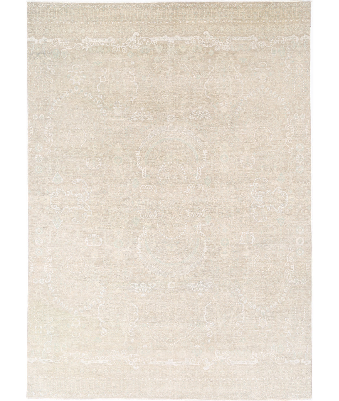 Serenity 9' 9" X 13' 8" Hand-Knotted Wool Rug 9' 9" X 13' 8" (297 X 417) / Taupe / Ivory