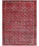 Hamadan 11'1'' X 14'10'' Hand-Knotted Wool Rug 11'1'' x 14'10'' (333 X 445) / Red / Black
