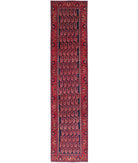 Hamadan 3'7'' X 17'4'' Hand-Knotted Wool Rug 3'7'' x 17'4'' (108 X 520) / Blue / Red