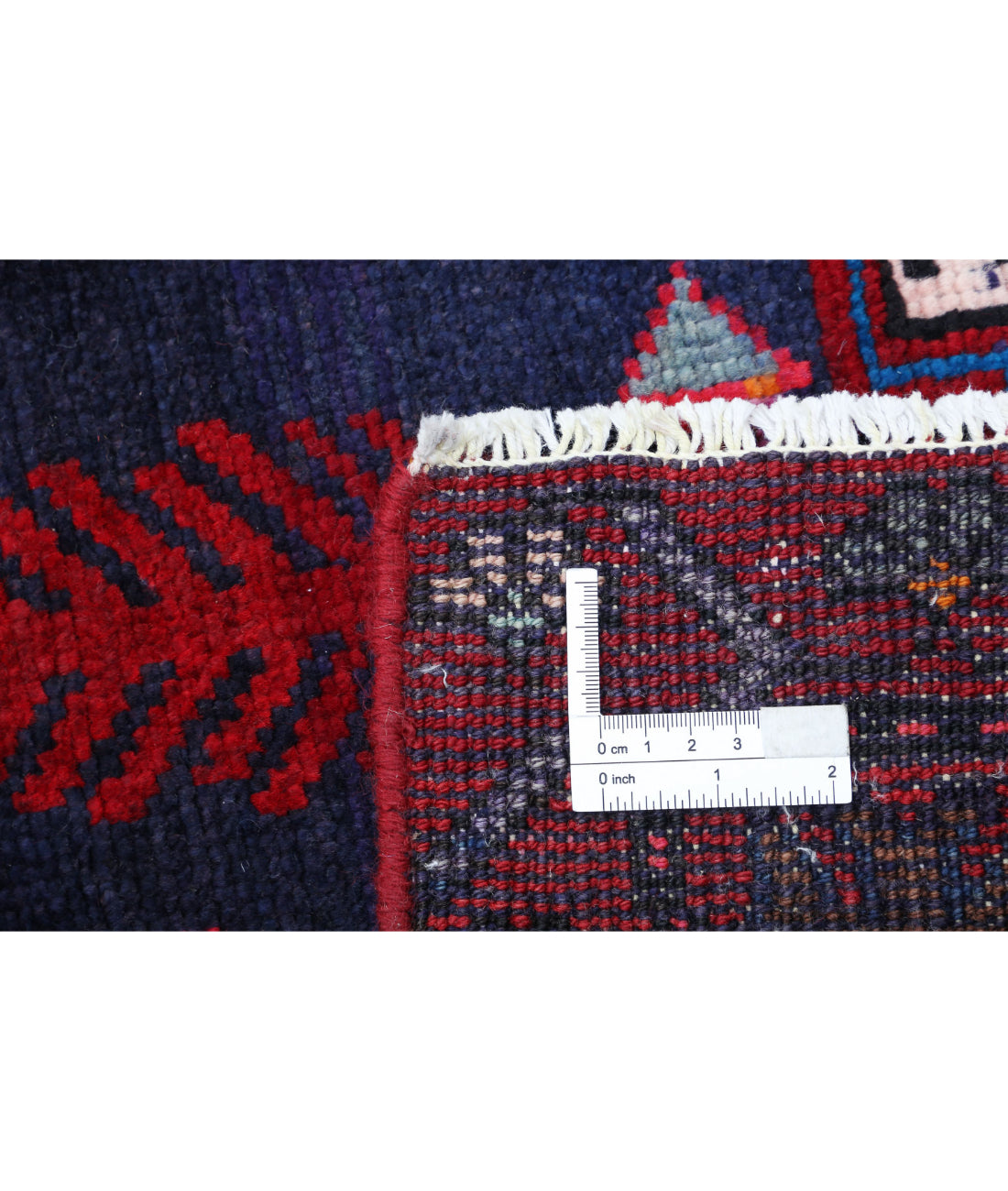 Hamadan 4'10'' X 8'10'' Hand-Knotted Wool Rug 4'10'' x 8'10'' (145 X 265) / Blue / Red