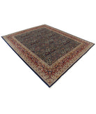 Hereke 8'0'' X 9'9'' Hand-Knotted Wool Rug 8'0'' x 9'9'' (240 X 293) / Blue / Red