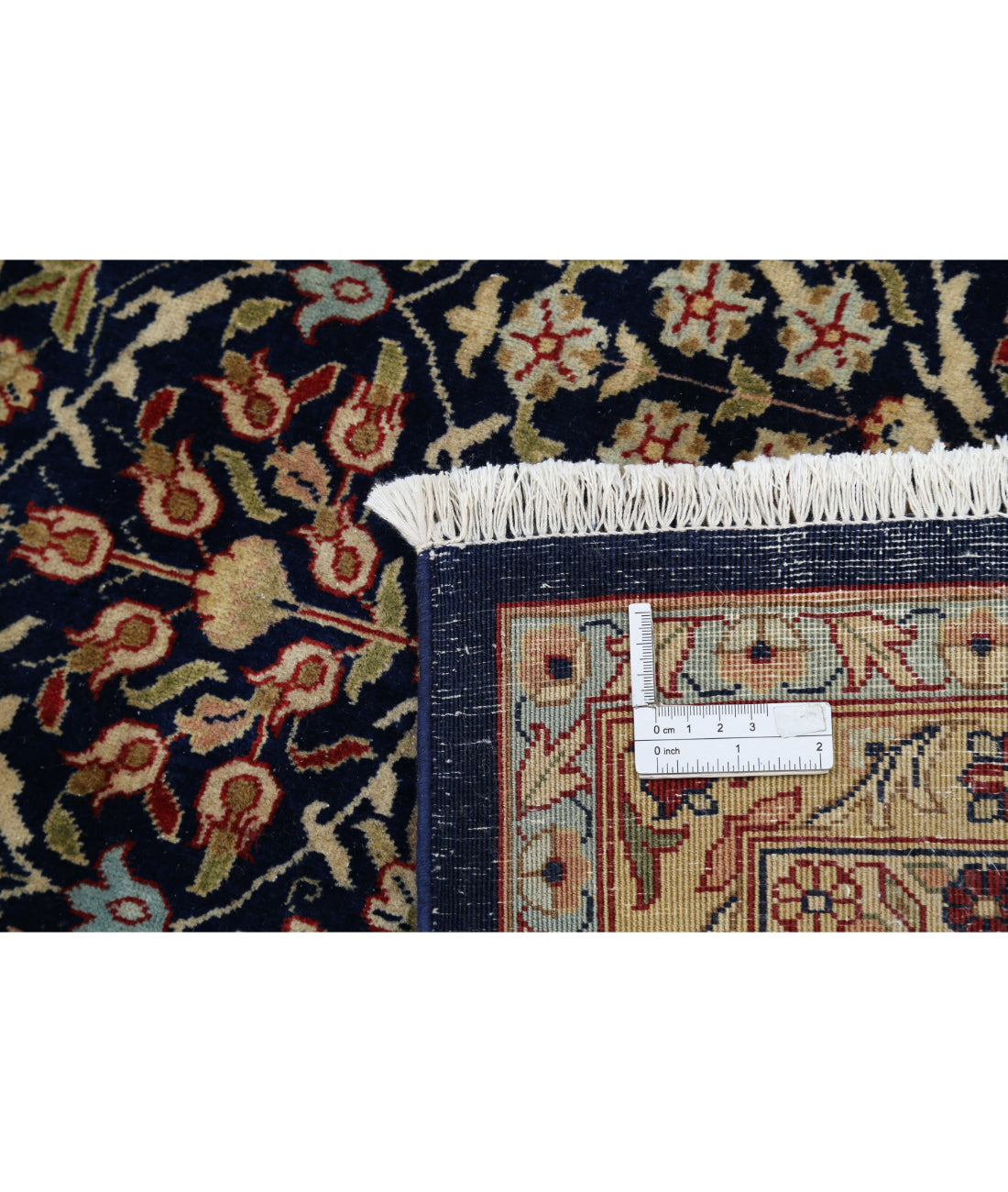 Hereke 8'0'' X 9'9'' Hand-Knotted Wool Rug 8'0'' x 9'9'' (240 X 293) / Blue / Red