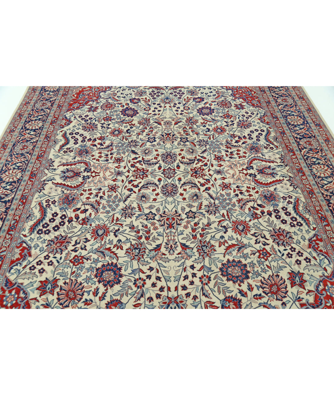 Heritage 8' 1" X 9' 11" Hand-Knotted Wool Rug 8' 1" X 9' 11" (246 X 302) / Ivory / Blue