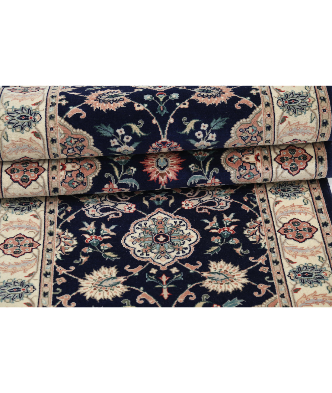 Heritage 2' 7" X 11' 9" Hand-Knotted Wool Rug 2' 7" X 11' 9" (79 X 358) / Blue / Ivory