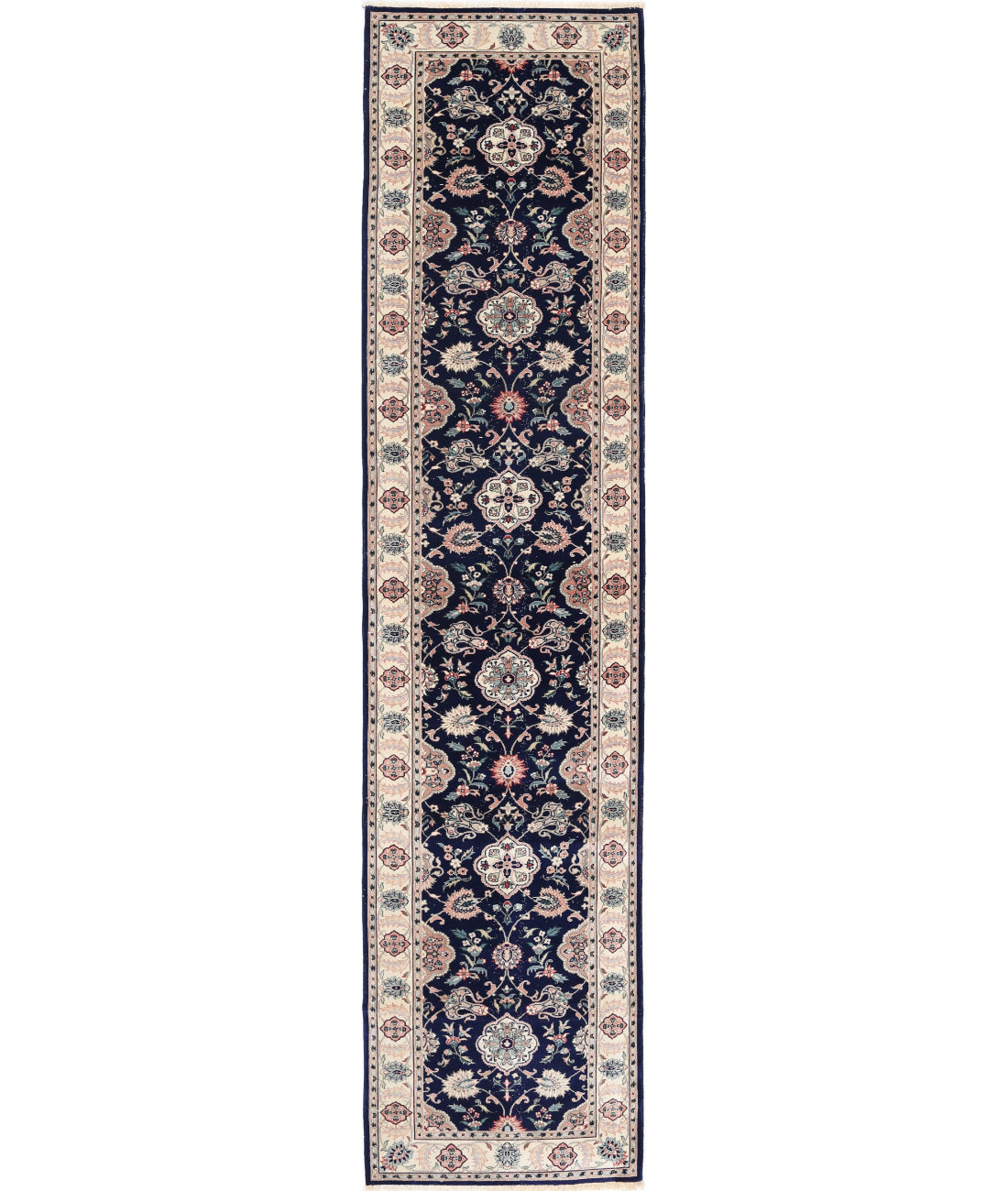 Heritage 2' 7" X 11' 9" Hand-Knotted Wool Rug 2' 7" X 11' 9" (79 X 358) / Blue / Ivory