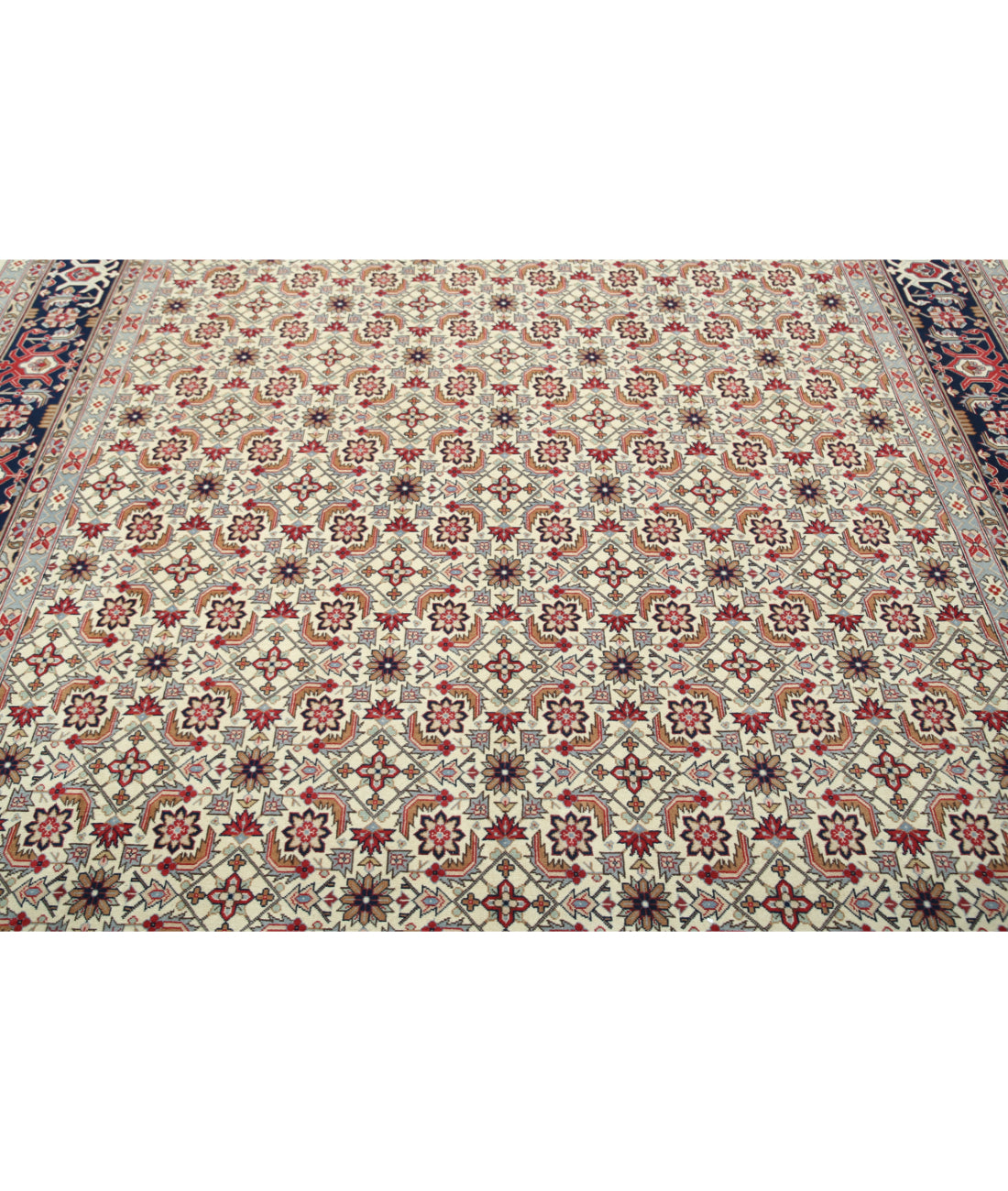 Heritage 8' 1" X 11' 5" Hand-Knotted Wool Rug 8' 1" X 11' 5" (246 X 348) / Ivory / Blue