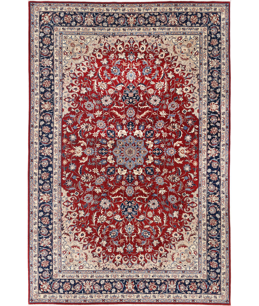 Heritage 6' 6" X 9' 10" Hand-Knotted Wool Rug 6' 6" X 9' 10" (198 X 300) / Red / Blue
